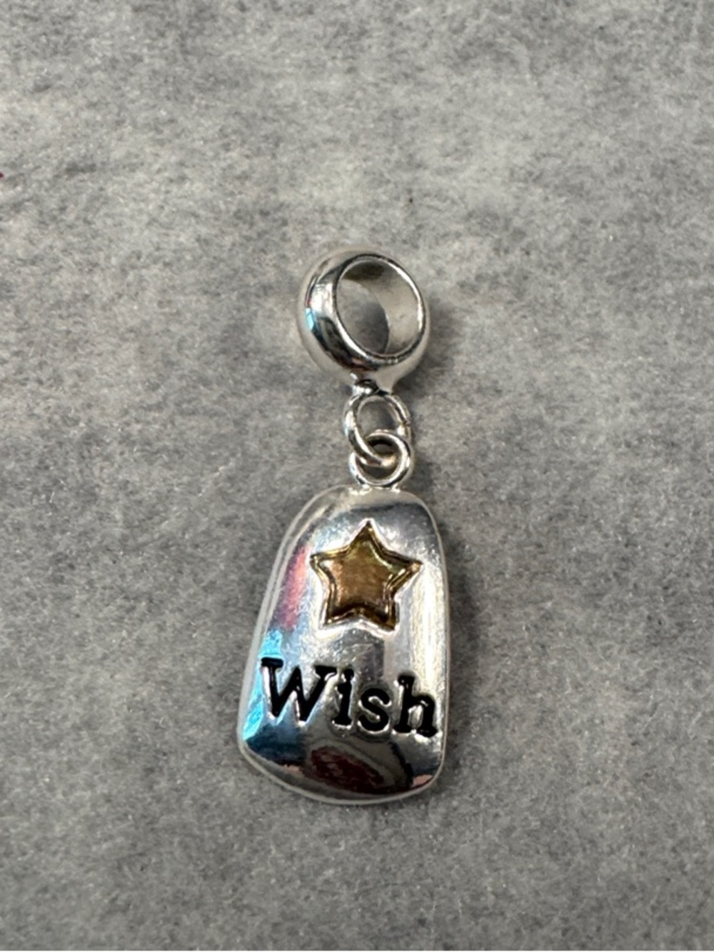 Silver "Wish" Star Charm Pendant